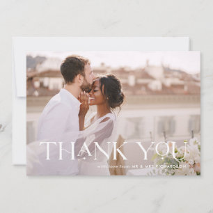 Elegant Bedankt One Photo Wedding
