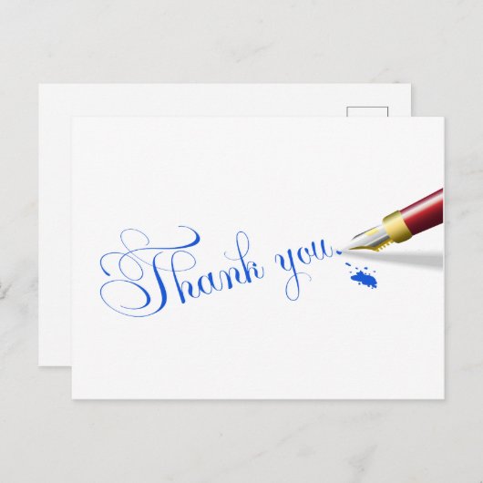 Elegant bedankt script briefkaart (Voorkant / Achterkant)