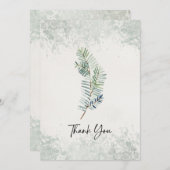 Elegant Bedankt Stationery Kaart (Voorkant / Achterkant)