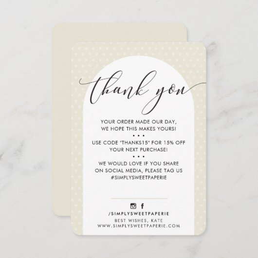 ELEGANT BEDANKT U DE moderne oergriffie zwart (Voorkant / Achterkant)