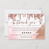 Elegant Bedankt voor uw bestelling Gold Glitter Dr (Voorkant)