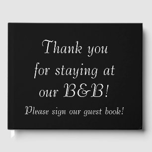 Elegant "Bedankt voor uw verblijf in onze B & B!" Gastenboek