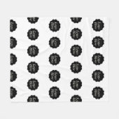 elegant bedrijf Custom Black Logo Fleece Deken (Voorkant (Horizontaal))