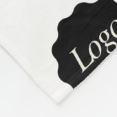 elegant bedrijf Custom Black Logo Fleece Deken (Hoek)