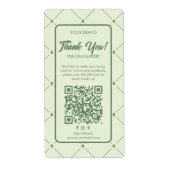 Elegant Bedrijf Dank u Box Seal Label QR-code (Voorkant)