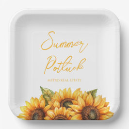 Elegant Bedrijf Zomer Event Papieren Bordje