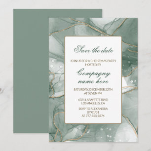 Elegant Bedrijfs Kerstfeest Save the date Kaart