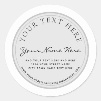 Elegant bedrijfslabel ronde sticker