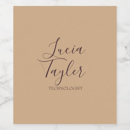 Elegant bedrijfsscriptbrij wijn etiket (Enkel label)