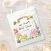 Elegant Bee en Wildflower Baby shower Dank u Bedankzakje (Geknipt)