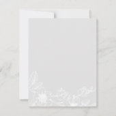 Elegant begrafenis Dank je wel | Blauwe Magnolia Bedankkaart (Achterkant)