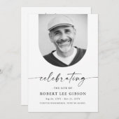 Elegant begrafenismonument viering van het leven programma (Voorkant / Achterkant)