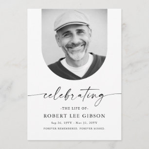 Elegant begrafenismonument viering van het leven programma