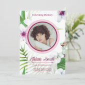 Elegant begrafenisprogramma Kaart Sjabloon (Staand voorkant)