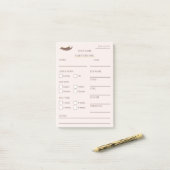 Elegant Beige and gold Lash Client  Post-it® Notes (Sur un bureau)