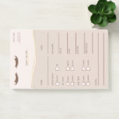 Elegant beige and gold Lash Client  Post-it® Notes (Bureau)