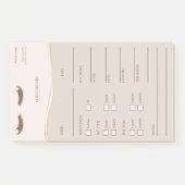 Elegant beige and gold Lash Client  Post-it® Notes (Devant)