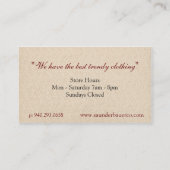 Elegant Beige Bloem Visitekaartje (Achterkant)