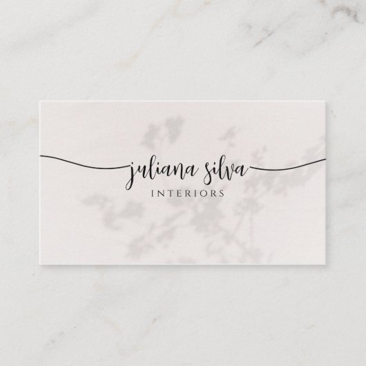 Elegant Beige Business Card Visitekaartje (Voorkant)