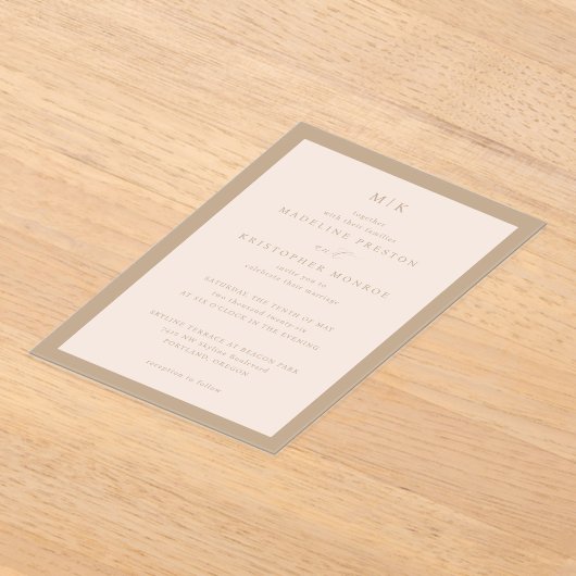 Elegant Beige Calligraphy Invitation (Poser)