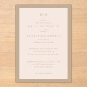 Elegant Beige Calligraphy Invitation (Recto)