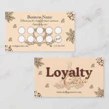 Elegant Beige Coffee Loyalty Card Ontwerp