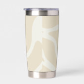 Elegant Beige Cream Simple Organic Pattern Geïsoleerde Drinkbeker (Rechts)