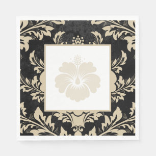 Elegant beige damask, aangepast kerstpapier servet
