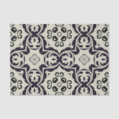 Elegant Beige en Black Damask Pattern Tissuepapier (Voorkant)