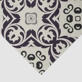 Elegant Beige en Black Damask Pattern Tissuepapier (Detail)