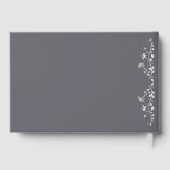 Elegant Beige en Silver Floral  gastenboek (Achterkant)