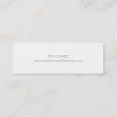 Elegant Beige en Wit Lattice Patroon Mini Visitekaartje (Achterkant)