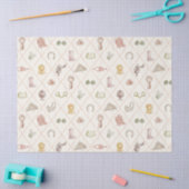 Elegant Beige Equestrian Diamond Pattern Tissuepapier (Craft)
