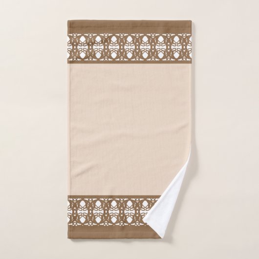 Elégant beige et Brown (Serviette à main)