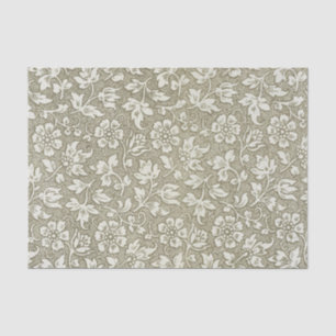 Elegant  Beige Floral Pattern Tissuepapier