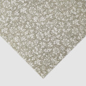 Elegant Beige Floral Pattern Tissuepapier (Detail)