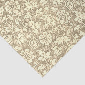 Elegant Beige Floral Pattern Tissuepapier (Detail)