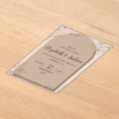 Elegant Beige Floral Wedding Invitation (Poser)