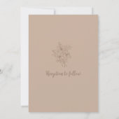 Elegant Beige Floral Wedding Invitation (style 2) (Dos)