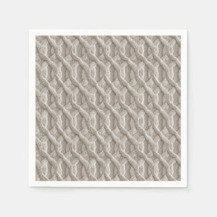 Elegant beige kabelgebreid patroon servet