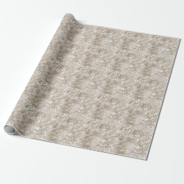 Elegant beige kant met diamant cadeaupapier