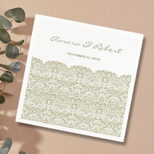 Elegant Beige kant Servet