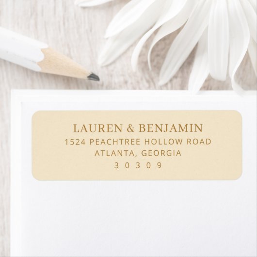 Elegant Beige Minimalist Invitation Etiket (Insitu)