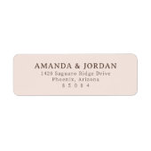 Elegant Beige Minimalist Typographic Etiket (Voorkant)