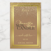 Elégant Beige Produit Emballage Étiquette Gold Fra (Étiquettes simples)