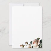 Elégant Beige Rose Baby shower fille Invitation (Dos)