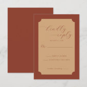 Elegant Beige RSVP Card (Devant / Derrière)