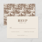 Elegant Beige RSVP Card (Devant / Derrière)