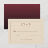 Elegant Beige RSVP Card (Devant / Derrière)
