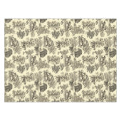 Elegant Beige rustieke paarden Toile Tafelkleed (Voorkant (Horizontaal))